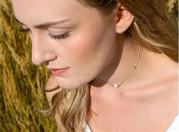 Mjukt halsband med sötvattenspärla HE05K3G-LP