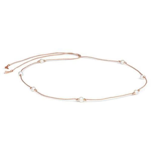 Fin flodpärls-halsband HE47K3RG-LP