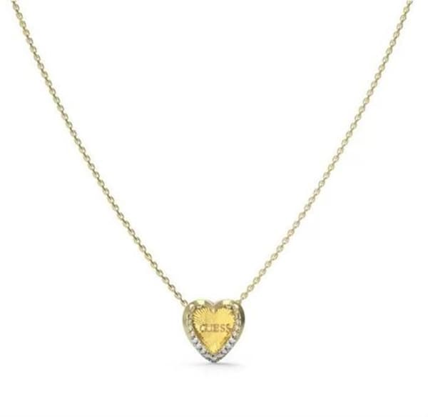 Vackert guldpläterat halsband med hjärta Mon Amour JUBN04606JWYGT/U