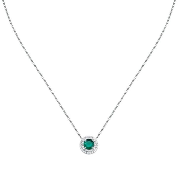 Vacker silverhalsband med kubisk zirkon Tesori SAIW272