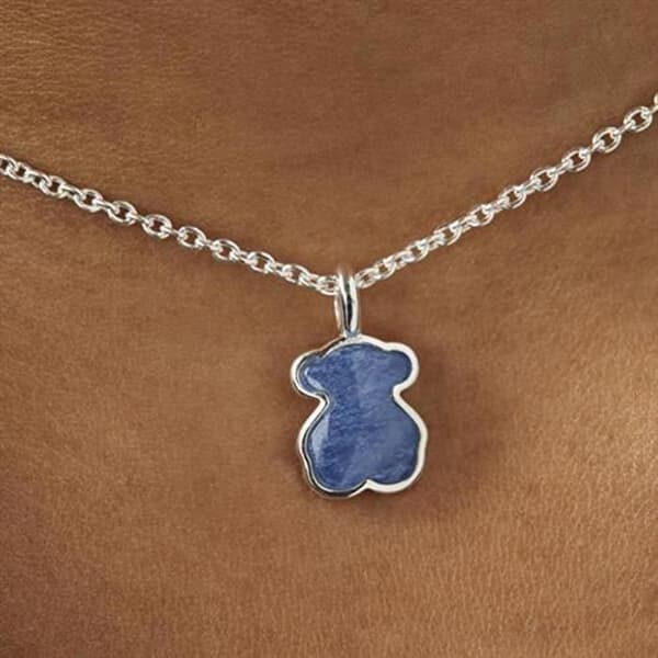 Squirrel silver halsband med björn 615434530 (kedja, hänge)