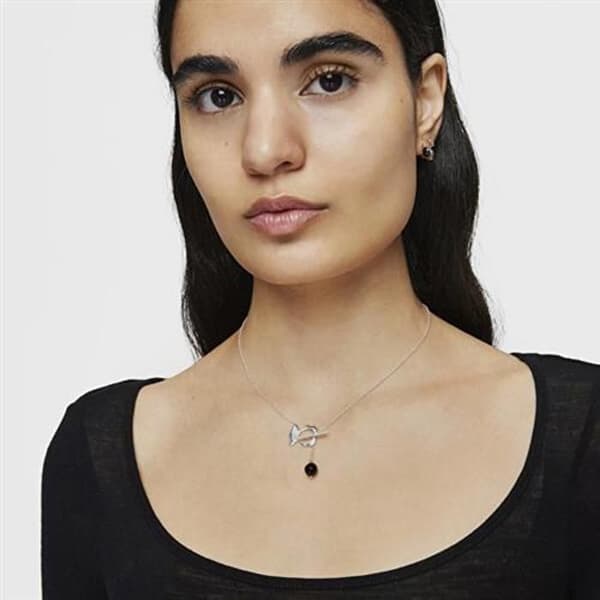 Magnifikt halsband i silver Onyx I-Bear 1004139700