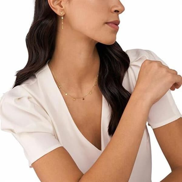 Originalt set i förgyllt stål EGS3064SET (halsband, örhängen)