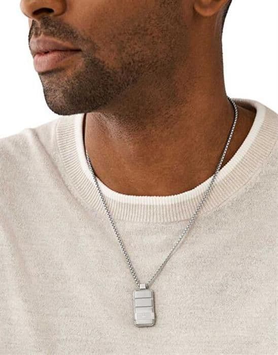 Moderna herrhalsband i stål EGS3078040