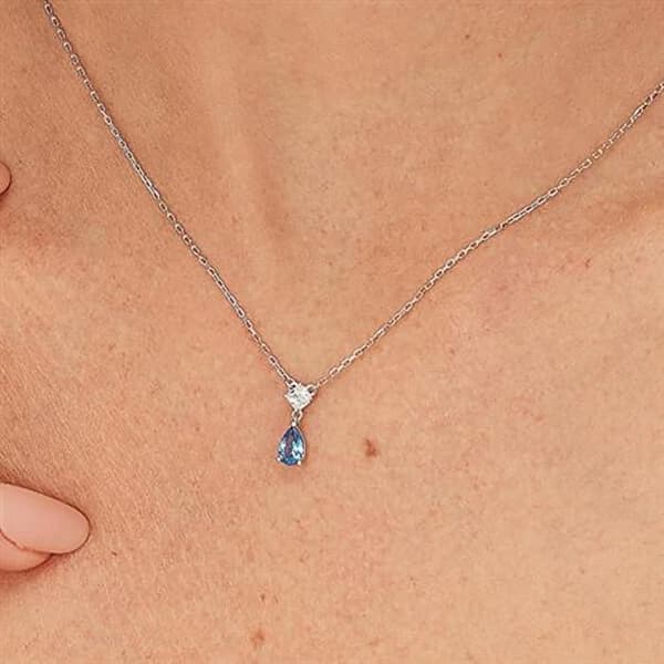 Joli halsband i sterling silver Freedom Blue Fancy FFB109