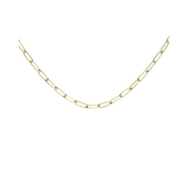 Collier Rosefield "Rektangulär Kedja Halsband Guld" Doré