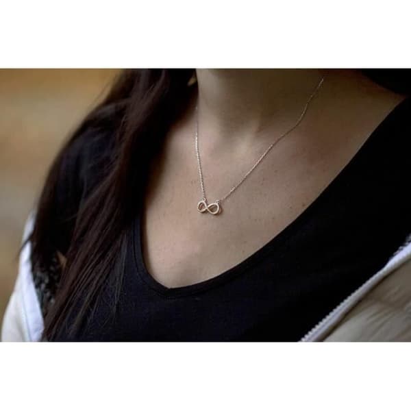 Collier Infinity D'argent Beneto Ags778/48, För Kvinnor, Sbe0430