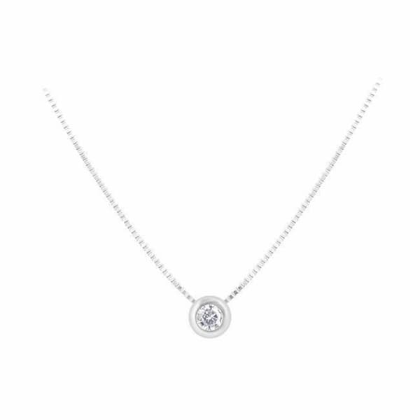 Halsband Beneto Silver Med Zircon Ags56 / 47, För Kvinnor, Sbe0665
