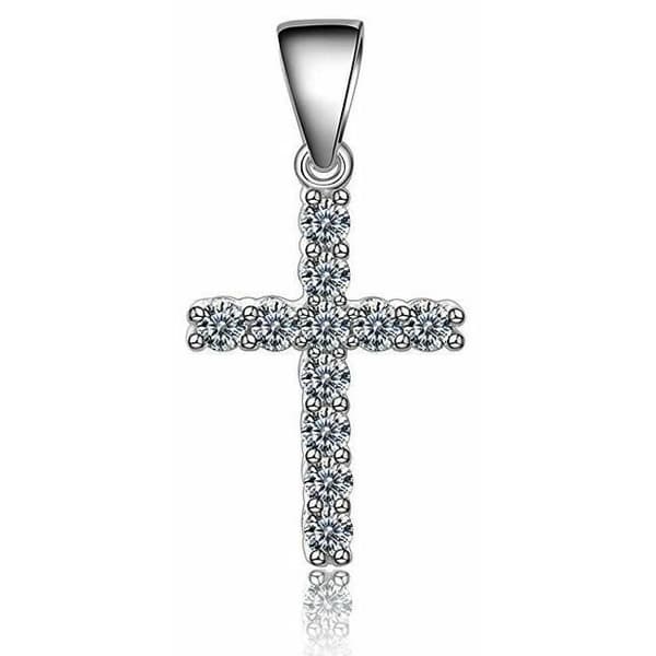 "Pendentiv i silver Beneto med kors i zirkoner Agh593, för kvinna, Sbe0968"