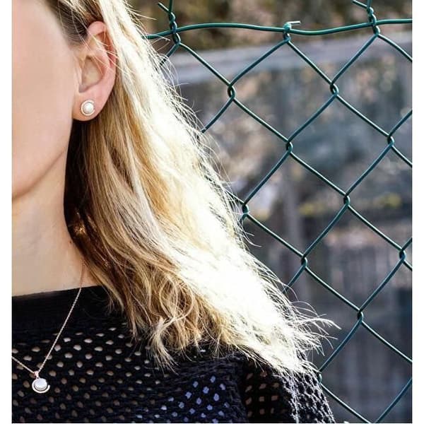 Ensemble Bijoux Silver Beneto Med Riktiga Pärlor Agset205p (hänge, Örhängen), För Kvinna