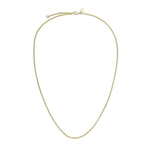 Collier Rosefield "Flat Curb Necklace Gold" Guld