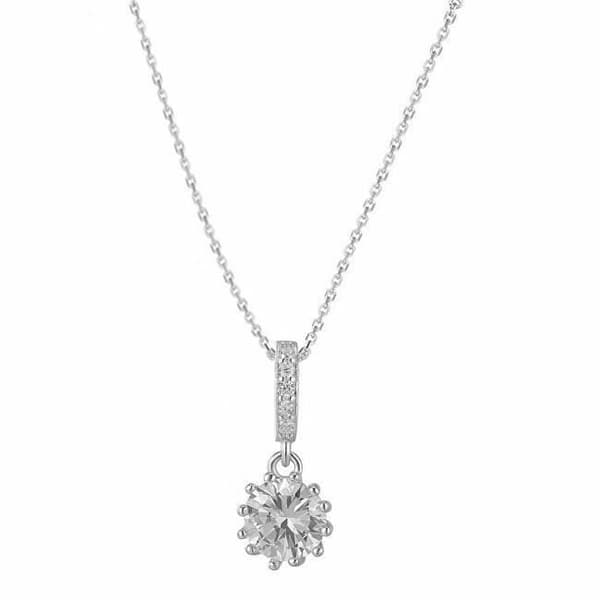Halsband Beneto Silver Med Zirkoner Ags1142 / 47, För Kvinnor, Sbe0668