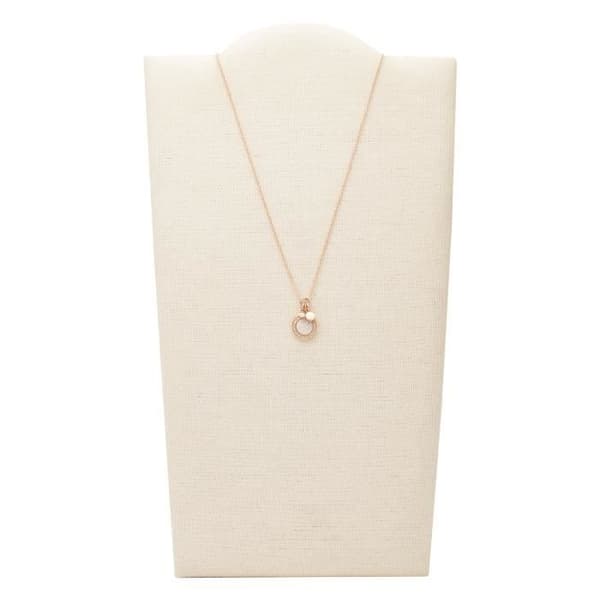 Halsband - FOSSIL - Klassiker - Stål - Cubic Zirconia - Rosa