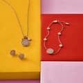Miniatyrbild 4 av 4: Halsband - FOSSIL - Klassiker - Stål - Cubic Zirconia - Rosa