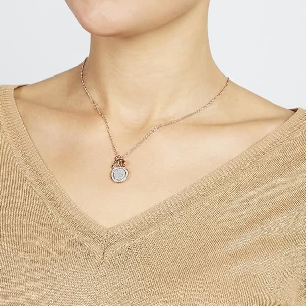 Halsband - FOSSIL - Klassiker - Stål - Cubic Zirconia - Rosa