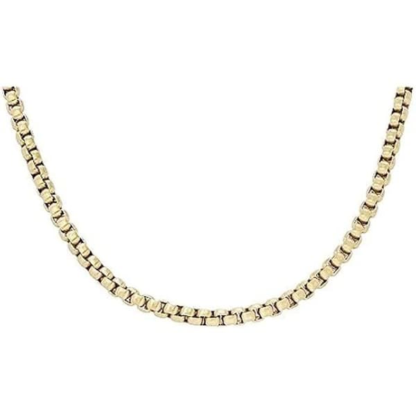 Collier - Fossil - Kedja i Rostfritt Stål - Guld - Borstad Yta - Karbinlås