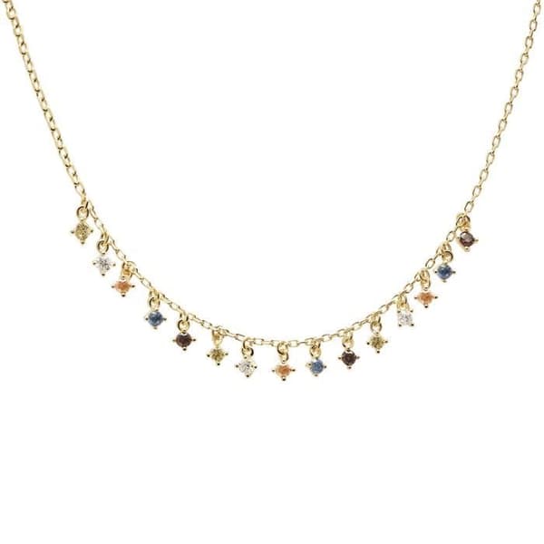 Halskedja - Pdpaola - Willow Collection Five - Sterling silver 925 - Belagt med 18K guld - Flera färger