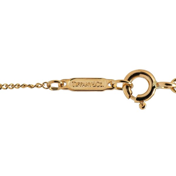 Pre-owned Tiffany 18K Yellow Gold Leaf Heart Pendant Necklace Gold