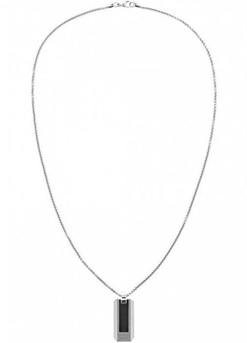 Elegant halsband i stål med militärmärke 2790354