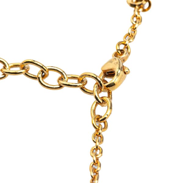 Pre-owned Louis Vuitton Gold Plated Essential V Necklace Gold