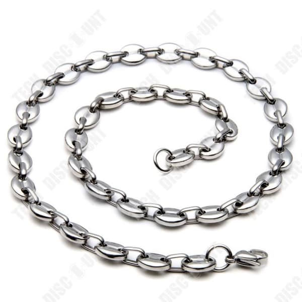 TD® Mood Smycken Rostfritt stål 9 mm Kaffeböna Helt Titanstål Spänne Armband Halsband Smyckesset för män