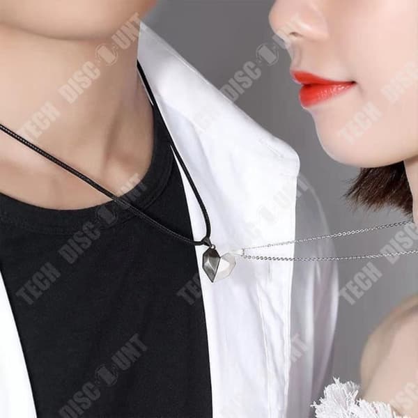 TD® Önskesten par halsband sömmar kreativ kärlek cirkel kedja hänge unisex slitstark bleknar inte