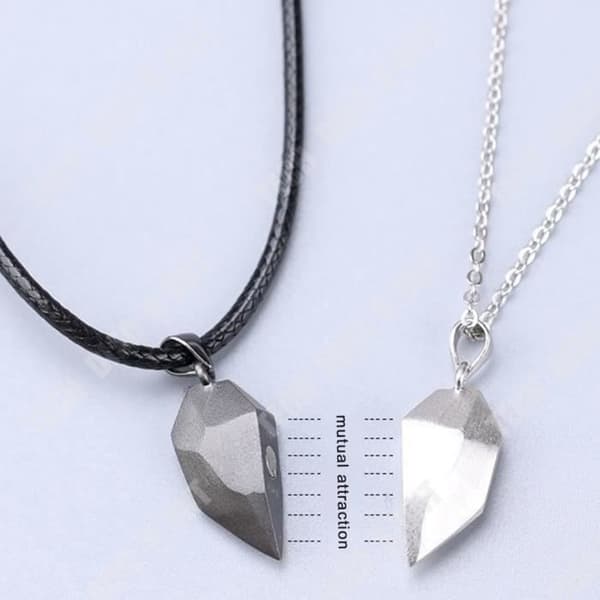 TD® Önskesten par halsband sömmar kreativ kärlek cirkel kedja hänge unisex slitstark bleknar inte