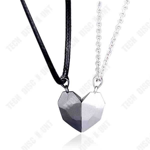 TD® Önskesten par halsband sömmar kreativ kärlek cirkel kedja hänge unisex slitstark bleknar inte