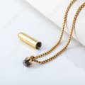 Miniatyrbild 3 av 4: TD® Kulkors för män Christian Prayer Hänge Halsband Militärstil Army Rostfritt stål Present för män och pojkar - guld