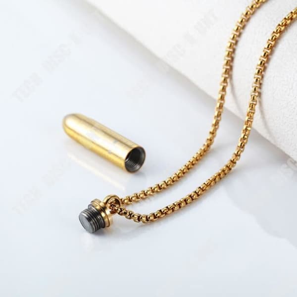 TD® Kulkors för män Christian Prayer Hänge Halsband Militärstil Army Rostfritt stål Present för män och pojkar - guld