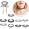 Miniatyrbild 1 av 4: Chokerhalsband - Billigt - 10 st - Sammet - Svart - Dam