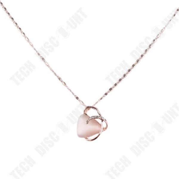 TD® lyxpresentset för bröllopssmycken för kvinnor: Halsband och örhängen - 18K guldpläterat vitguld