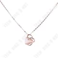 Miniatyrbild 3 av 4: TD® lyxpresentset för bröllopssmycken för kvinnor: Halsband och örhängen - 18K guldpläterat vitguld