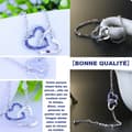 Miniatyrbild 4 av 4: TD® Openwork Hjärthänge Set med strass Elegant smyckesset Halsband Örhängen Armband Dam Flicka Present
