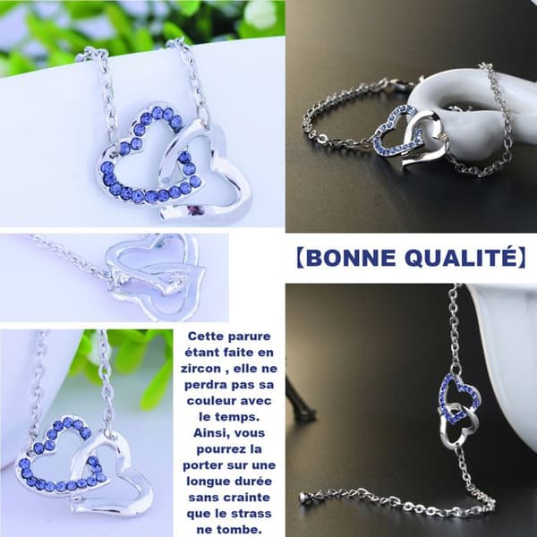 TD® Openwork Hjärthänge Set med strass Elegant smyckesset Halsband Örhängen Armband Dam Flicka Present
