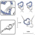 Miniatyrbild 2 av 4: TD® Openwork Hjärthänge Set med strass Elegant smyckesset Halsband Örhängen Armband Dam Flicka Present