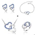 Miniatyrbild 1 av 4: TD® Openwork Hjärthänge Set med strass Elegant smyckesset Halsband Örhängen Armband Dam Flicka Present