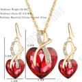 Miniatyrbild 3 av 4: TD® Zircon Heart Hänge Set - Kristall - Strass Smyckesset Halsband Örhängen Present för kvinnor Chic och raffinerad stil