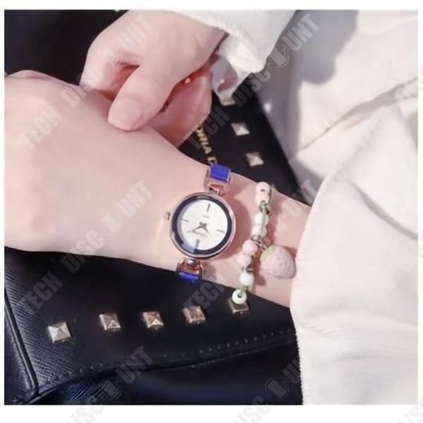 TD® presentförpackning för damklocka / Mode och trend / Armband + Läderkvartsklocka Blå Bra kvalitet