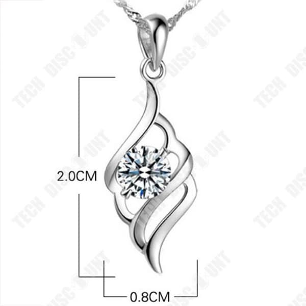 TD® Angel Feather Halsband hänge koreansk stil modeplätering smycken grossist avancerad känsla söta vingar hänge