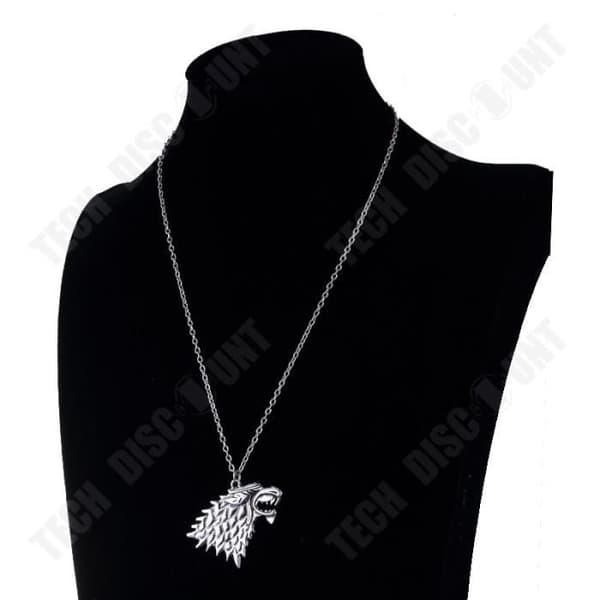 TD® LCC® Game of Thrones-inspirerat halsband House Stark Stainless Steel Pendant GoT Wolf Crest Vintern kommer