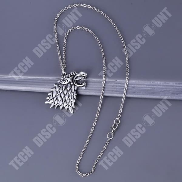 TD® LCC® Game of Thrones-inspirerat halsband House Stark Stainless Steel Pendant GoT Wolf Crest Vintern kommer