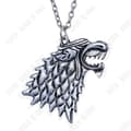 Miniatyrbild 1 av 4: TD® LCC® Game of Thrones-inspirerat halsband House Stark Stainless Steel Pendant GoT Wolf Crest Vintern kommer