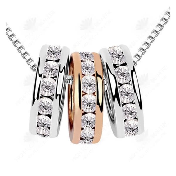 HTBE® Halsband smycken treringar halsband kvinnliga treringar halsband kreativ nyckelbenskedja kristall kantset tro