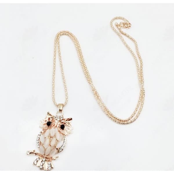 HTBE® Halsband Fashionabla klädhängen Utsökt opal uggla djurtröjakedja Söt och vacker, den bästa presenten