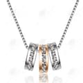 Miniatyrbild 1 av 4: HTBE® Tre cirklar tre cirklar hänge halsband dam halsband silver mode halsband utsökta presenter par halsband semester och present