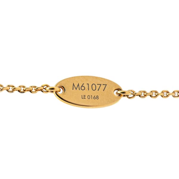 Pre-owned Louis Vuitton Gold Plated LV and Me Letter V Pendant Necklace Gold