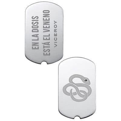 Medaljong - Vicekonung - VMC0013-00 - Stål - Silverfärgad - Herr