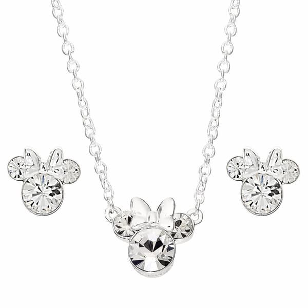 Disney Minnie Set necklace + earrings silver
