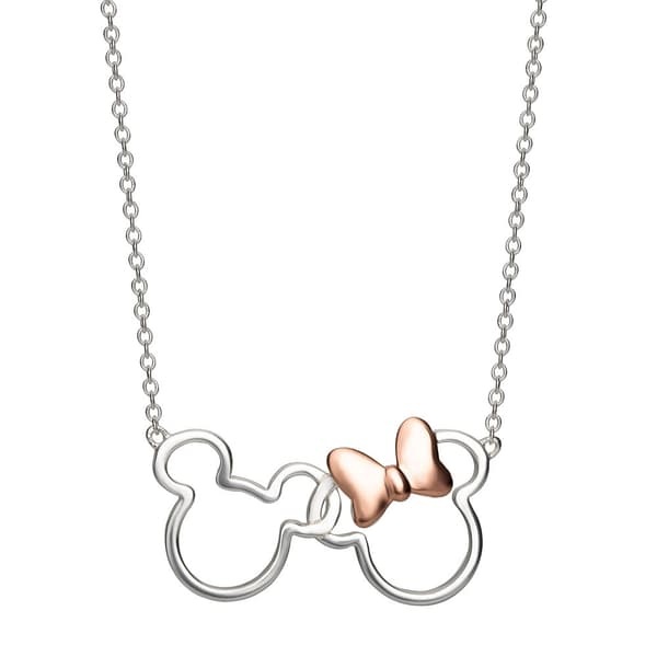 Disney Mickey &#38; Minnie necklace silver